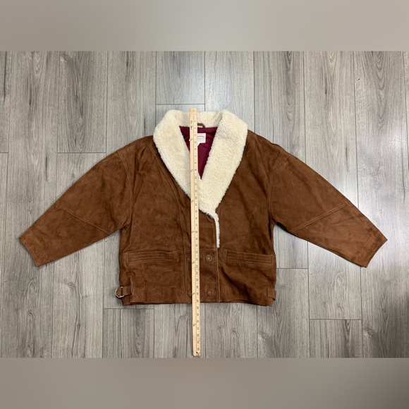 Free People We The Free Bandana Shearling Jacket NWOT Sz M - Picture 6 of 16